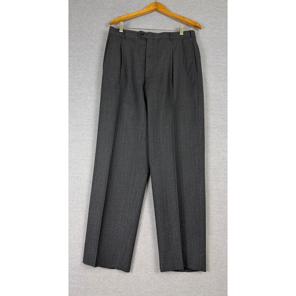 Christian Dior Monsieur Vintage 2pc Suit 40R 31x30 Gray Pinstripe Wool USA Made - Picture 11 of 15